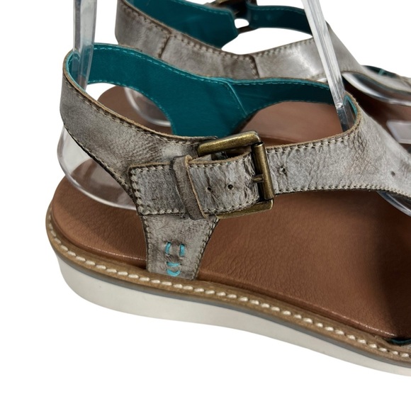 ROAN by Bed Stu Distressed Silver Sandals with leather sole Size 7 1/2 - Picture 5 of 9